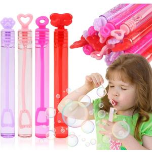 2 Pack Mini Bubble Wands with Heart-Shaped Lids 24 pcs