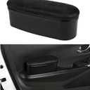 Car Armrest Support Cover, Left Side Door Armrest Cushion Pad Extender with Storage Box, Anti-Slip & Waterproof Leather Driver Left Arm Rest Storage Cover, Car Accessories (Black, Style 1)