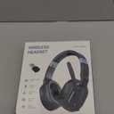 Trucker Bluetooth Headset with Dongle, Wireless Headsets with Noise Cancelling Microphone, 50+Hrs HD Talktime Bluetooth Headphones with Detachable Earpad/Single+Dual Mode for Office/Driving