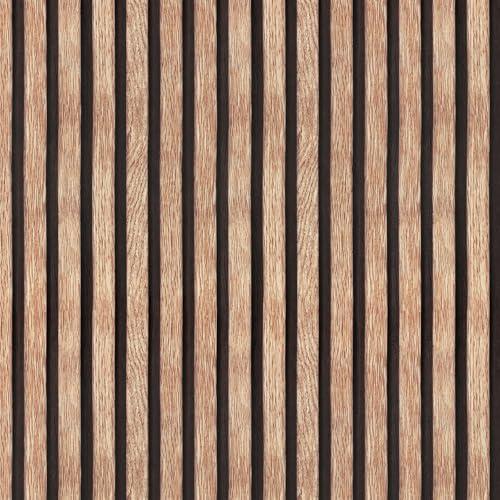 Yun-aeon Natural Wood Peel and Stick Wallpaper Wood Slats - 17.3"x 1200" Tan Self-Adhesive Waterproof Vinyl Removable Wall Paper for Wall Decor Bedroom