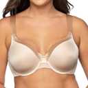 Vanity Fair Women's Illumination Full Figure Zoned-in Support Bra, Lightly Lined Cups Up to DD (36D, Underwire - Beige)