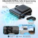 Car Seat Fan with Seatback Cooling Airflow for Driver & Back Seat Passengers, 3-speed Quiet USB Backseat Fan for Baby Rear Facing, Headrest Carseat Fan for Infant, Kids & Dogs