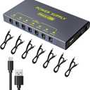 lotmusic Portable Guitar Pedal Power Supply 7 Isolated DC Output, Built-in 3.7V/10000mAh Rechargeable Battery for 9V Guitar Bass Effect Pedals with Short Circuit/overcurrent Protection