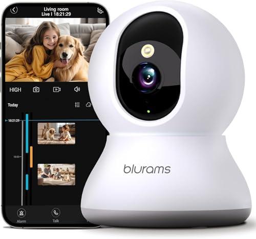 blurams Indoor Camera 2K, Cameras for Home Security 5G&2.4GHz, 360° Pet Camera w/Motion Tracking, Phone App, 2-Way Audio, IR Night Vision, Siren, Works with Alexa & Google Assistant blurams Indoor Camera 2K, Cameras for Home Security 5G&2.4GHz, 360° Pet Camera w/Motion Tracking, Phone App, 2-Way Audio, IR Night Vision, Siren, Works with Alexa & Google Assistant
