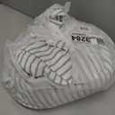 JELLYMONI 100% Natural Cotton 3pcs Striped Duvet Cover Sets,White Duvet Cover with Grey Stripes Pattern Printed Comforter Cover,with Zipper Closure & Corner Ties(Queen Size) (0604)