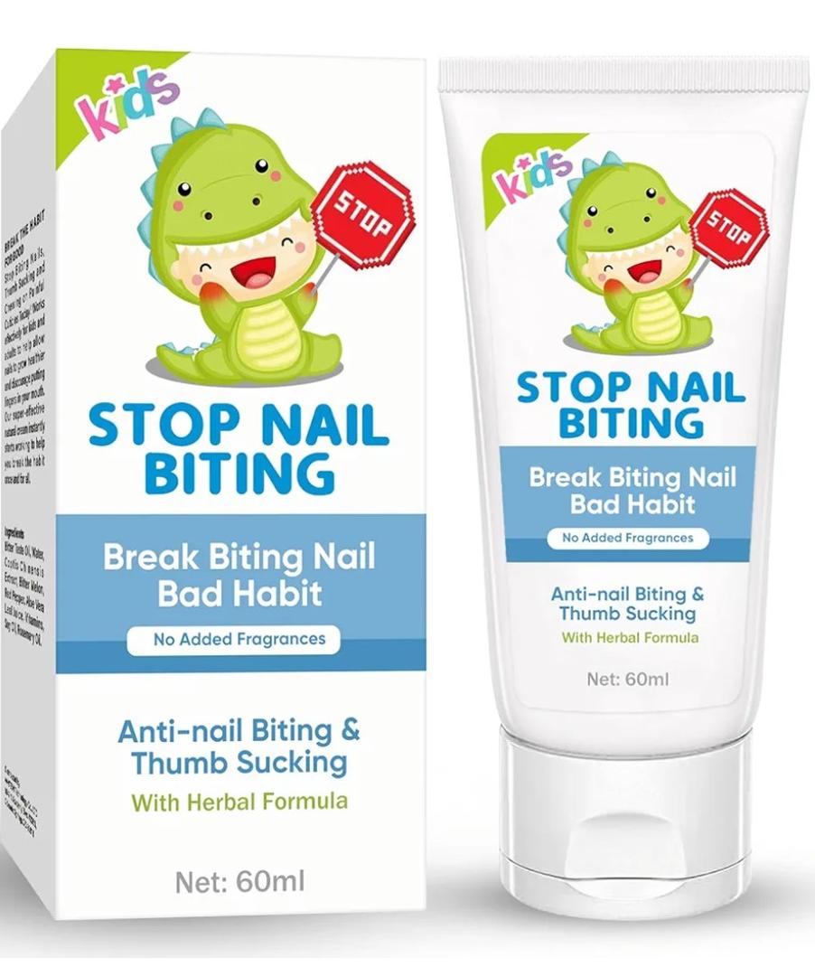 Nail Biting Treatment for Kids, Nail Biting Prevention, No Bite Cream for Gentle Care & Stop Thumb Sucking, Safe and Natural Plant Bitter Formula