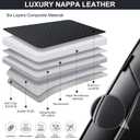 BWTJF Black Car Seat Covers Full Set, Universal Front and Rear Seat Covers for Cars, Waterproof Leather Auto Seat Protectors Airbag Compatible, Car Seat Cushions Fit for Most Sedans SUV Pick-up Truck