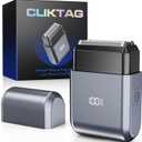 Mini Electric Foil Shaver for Men - Portable Travel Electric Razor for Face, IPX7 Waterproof, USB-C Rechargeable, LED Display, 3 Floating Blades, Wet/Dry for Travel & Home