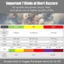 Professional Indoor Air Quality Monitor with AQI Alerts, Portable Real-Time Detector for Home, Car, Plants & Pet