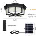 Solar Shed Lights Indoor Outdoor, Aqonsie 288LED Solar Powered Motion Sensor Pendant Light Daytime Available, Solar Indoor Light with 5 Lighting Modes & Remote for Shed Gazebo Barn Garage Home, 2 Pack