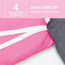 MUXHOMO Queen Comforter Set, All Season Ultra Soft Down Alternative Bedding - 3 Piece Lightweight Bed Set Includes 1 Comforter (90"x90") and 2 Pillow Shams (20"x26"), Hot Pink