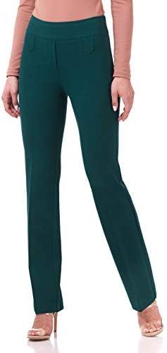 Rekucci Women's Secret Figure Pull-On Knit Bootcut Pant w/Tummy Control, Size 12