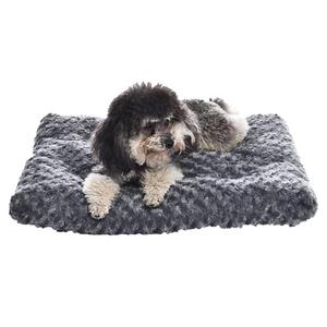 KSIIA Washable Cat and Dog Bed and Crate Pad, Indoor, Easy to Clean, 23" x 18" x 2.5", Gray