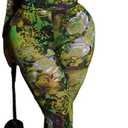 Uni Clau Women’s Sexy 2 Piece Set Floral Print See Through Mesh Long Sleeve Crew Neck Tops and Long Pants Sets Matching Set L