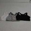 Fruit of the Loom Women's Multi-Pack Tank Top Style Sports Bra (36, Grey With Black/White/Black)