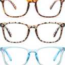CCVOO Reading Glasses for Women/Men, Eyeglasses, Blue Light Readers for Women/Men, Computer Eye Glasses, Cheaters (A1) +2.5