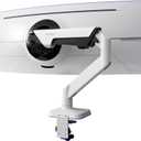 Modernsolid Heavy Duty Monitor Arm Desk Mount for 34-49 Inch Ultrawide Curved Monitors, Supports 14-38 lbs, Gas Spring Ergonomic Full Motion with Cable Management, Red Dot Design Awarded, White