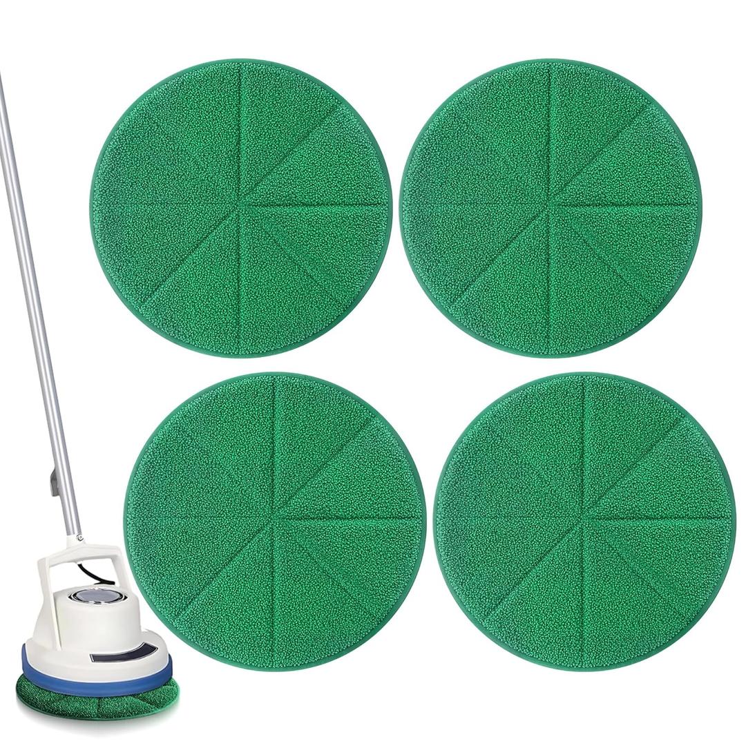 4 Pack 12" Microfiber Carpet Bonnet Pads Compatible with Oreck Orbiter ORB550MC ORB700MB ORB600MW Floor Machine, Mopping and Buffing Pad Compatible with Bissell Commercial BGEM9000