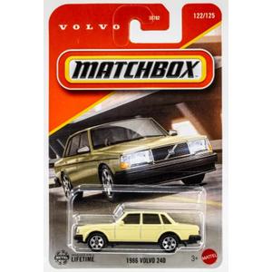Matchbox 1986 Volvo 240 [Yellow] 122/125, 1:64 Scale Diecast Toy Vehicle