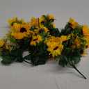 8 Packs Artificial Sunflowers with Stems Silk Fake Sunflowers Bouquet Bulk Yellow Wedding Faux Flower Bunches for Wedding Party Decoration Vase Home (Fresh Style)