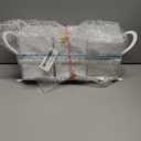 White Metal Utensil Caddy, 3 Compartments, Portable Design, Perfect for Countertop, Outdoor, and Camping