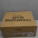 UMEIED Champagne Flutes, 6oz Edge Champagne Glasses Set of 12 with Long Stem - Sparkling Glasses & Elegant Gift for Home, Wedding, Anniversary, Party, Birthday, Clear