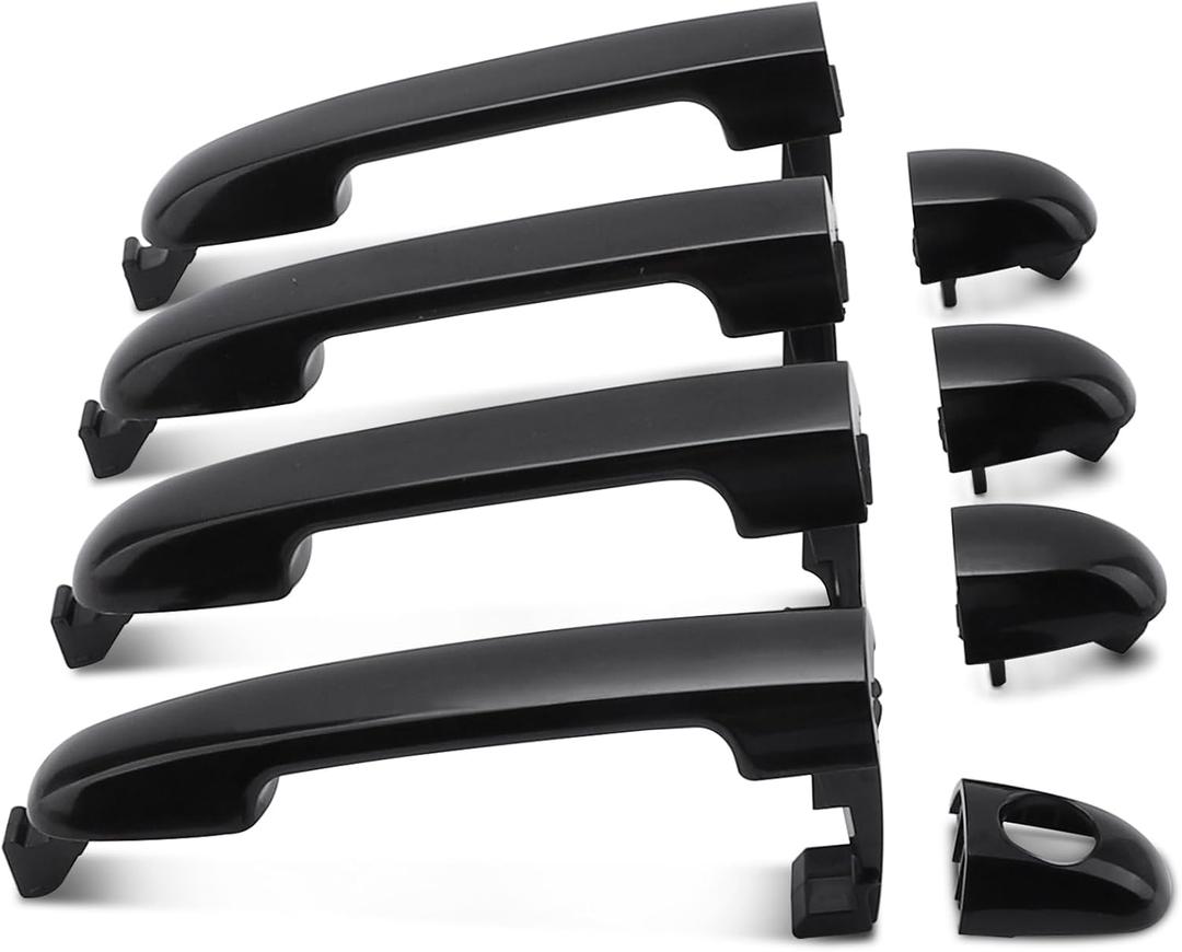 X4XZ 4Pcs Front Rear Left Right Exterior Door Handle Driver Passenger Side for Hyundai Elantra 2006-2012 (OEM# 826512H000 826522H010 826522H020)