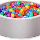 Foam Ball Pit for Toddlers, Large Baby Ball Pit for Babies with Soft Memory Sponge, Indoor Outdoor Baby Playpen, Kids Play Ball Pool, Gift Toys for Infants Boys and Girls (Gray, NO Balls)