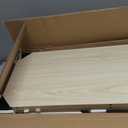 YDN Electric Standing Desk Adjustable Height, 40 x 24 Inches Stand up Desk with Cable Management, Home Office Desks with Splice Board & White Frame, Nature Top