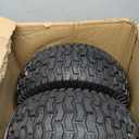 WEIZE 15x6.00-6 Front Tires and Wheel Assembly for John Deere Riding Mowers, Compatible with John Deere 100 and 300 Series, 3" Offset Hub, 3/4" or 5/8" or 1/2" Bushings, 400lbs Capacity, Set of 2