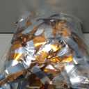 2 Pack 6 Inches Metallic Cheerleading Pom Poms, Cheer Pom Pom with Baton Handle, Pompoms Cheerleader for Kids Girls Cheering Squad (Orange and Silver)