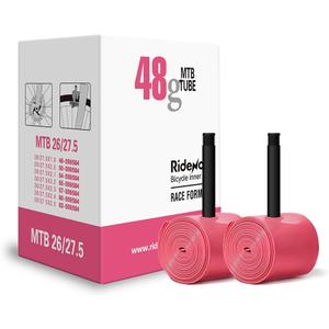 2-Pack Ridedew 26/27.5 x1.9-2.5" TPU Inner Tubes 48g Mountain Bike Tubes with 42mm Schrader Valves