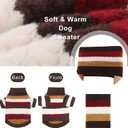 2 Pcs Scarf and Sweater Set for Dogs & Owners, Soft & Warm Dog Ear Protection, Cozy Dog Earmuffs Anxiety Reducing, Fashionable Winter Scarf for Small/Medium/Large Dogs and Humans, Brown