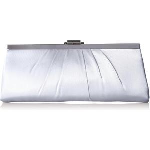 Jessica McClintock Blaire Women's Satin Frame Evening Clutch Bag Purse with Shoulder Chain Included