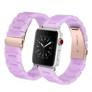 Resin Band Bracelet for Apple Watch Series 7/6/SE/5/4/3/2/1 (Purple, 42mm/44mm), Pack of 2