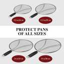 Stainless Steel Grease Splatter Guard,15-inch Fine Mesh Cover, Grease & Oil, Splatter Screen for Frying Pan, Cooking Pots, with Comfort Grip Handles