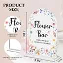 2 x Wedding Sign Decor, Flower Bar Sign, 5x7 Inch Arch Acrylic, Wedding Sign for Reception & Event Party, Bridal Shower Decorations, Wedding Table Sign Accessories for Anniversary And Event (Wildflower)