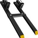 YITAMOTOR 43" Clamp on Pallet Forks, 2000lbs Heavy Duty Quick Attach Bucket Fork with Adjustable Stabilizer Bar for Tractor Loader Skid Steer
