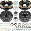 5 on 4.5" Bolt Circle Drum Kits w/ 10" x 2-1/4" Left and Right Self-Adjusting Electric Brake for 3,500lbs Trailer Axle