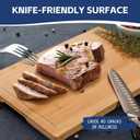 Hiware 3-piece Bamboo Cutting Boards for Kitchen, Heavy Duty Bamboo Cutting Board with Juice Groove, Wood Cutting Board Set for Meat, Vegetables