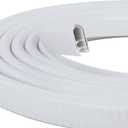 Rubber Edge Trim, U Channel Edge Trim with Metal Clips Edge Guard Protector, PVC Rubber Seal Strip for Sheet Metal, Car Doors, Hatches, Table Corners, Fit 3/64" to 1/4"(1.2mm-6.4mm), 16Ft, White