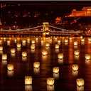 Diagtree 20 PCS Biodegradable 5.9-Inch Floating Water Candle Chinese Paper Lanterns for Wishing Praying Blessing Wedding Festival Event Party Patio Memorial Pool Side Decoration (20 Pack)