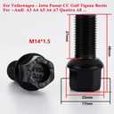 WHT002437 M14x1.5 Lug Bolts Wheel Studs Fit for Volkswagen Jetta Passat CC Golf Tiguan Beetle Audi A3 A4 A5 A6 A7 Quattro A8 Front or Rear Side,5 Pcs