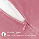 QUORGVES Pink Velvet Pillow Covers 20x20 Inch Set of 2, Soft Solid Decorative Square Throw Pillow Covers, Decor Cushion Covers for Bed Sofa Couch Bedroom Living Room