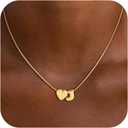Heart Initial Necklaces for Girls Kids Women - 14K Gold Plated Dainty Heart A-Z Initial Letter Necklace Teen Girls Gifts Trendy Stuff Birthday Gifts for 5 6 7 8 9 10 Year Old Girls Gifts (J)