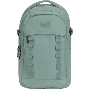 PUMA Coated Range Backpack with Padded Back & Adjustable Straps, Luggage Strap & Laptop Sleeve, Green Moon, One Size