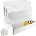 IOKUKI 10-Pack Trading-Card Storage Box, 10000 Count Corrugated Cardboard Storage Box with dividers & labels for TCG/Magic/Mtg storage and Collection, 14.4 INCH Horizontal