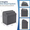 Foot Rest for Under Desk at Work, Ergonomic Footrest Stool, 3 Adjustable Heights Foam Cushion Pillow for Leg & Feet Support, Non-Slip Washable Cover for Office Gaming Chairs, Computer Desk, Home, Car