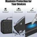 HEYSTOP Carrying Case for Nintendo Switch 2,Portable Travel Case for Nintendo Switch 2 Accessories with Screen Protector*1,Protective Cover*1,Thumb Caps*6,Large Space with 12 Game Card Slot,Hard Shell (Middle Bag Kit)