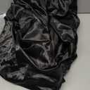 Vonty Satin Sheets Full Size Silky Soft Satin Bed Sheets Black Sheet Set, 1 Deep Pocket Fitted Sheet + 1 Flat Sheet + 2 Pillowcases